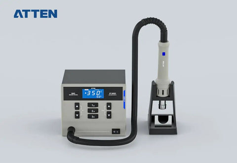 1000W Hot Air Soldering Station Workhorse with digital display, sleep mode, and ESD safe controls for PCB repair and desoldering.