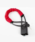 Heavy Duty Cable Steering Wheel Lock For Chevy Volt Bolt EUV Blazer EV anti theft device with padded cloth wrap and keys.
