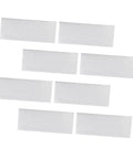 Hidden Finger Pulls For Cabinets And Drawers, 64mm Hole Spacing, brushed aluminum finish, displayed in a staggered layout