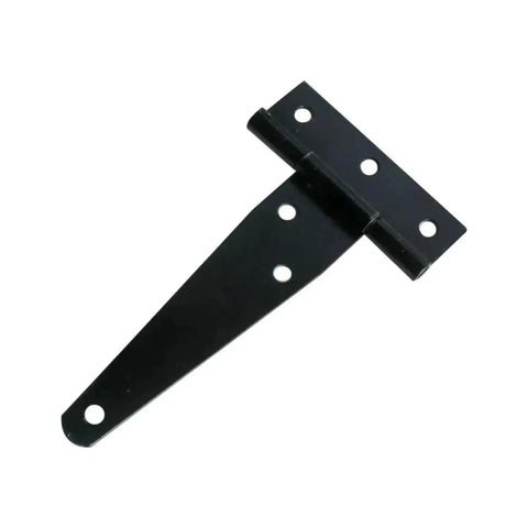 Lightweight Painted Black T Shaped Design Hinge For Fence And Wood Gate on white background