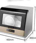 Slick Countertop Dishwasher Featuring Hassle Free Plugin And Play Setup with dimensions 450mm x 400mm x 440mm for compact kitchens.