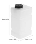 Clear 120CC RC Plane Fuel Tank Set With Metal Tubing And Engine Container, showing dimensions