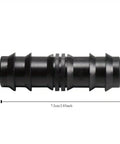10 Pack Drip Irrigation Barbed Coupling Fittings Kit For 1 Inch Tubing 25mm OD And 0.75 Inch ID Barbed Connectors, black