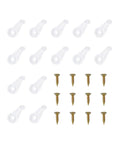 Heavy Duty Cabinet Door Glass Retainer Clips With Screws Top Shelf Replacement Hardware For Window Mounting pack of 20 clips with fasteners
