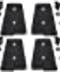 Black Door Hinge Set Eight Pieces For Four Doors Auto Part Replacement Kit with Durable Steel Hinges in black finish