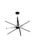 Sputnik Style LED Black Chandelier Pendant Light 82W With Remote Dimming Dope Modern Ceiling Fixture featuring acrylic shades