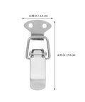 10PCS Sleek Silver Stainless Steel Toggle Latch With Spring Loaded Lock For Storage Cases And Travel Bags Easy Installation Super Durable Heavy Duty Design Perfect Gear dimensions 0.98 in x 2.95 in