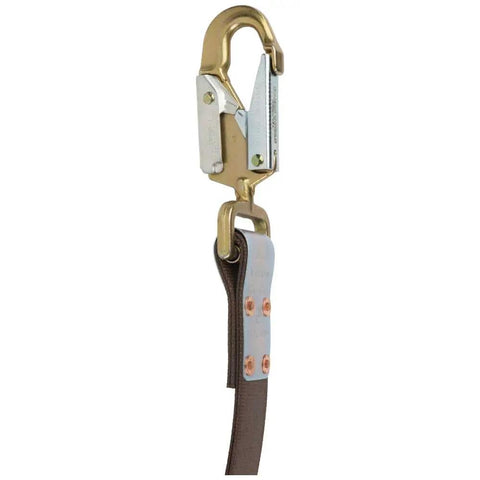 Positioning Strap With Six Point Five Inch Snap Hook Five Thousand Pound Rating Seven Foot Long Six Ply Klein Kord Webbing Internal Lock Mechanism Gard Snap Hook For Tough Work Gloves