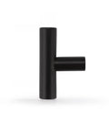 Black Cabinet Knobs Five Pack T Knobs Single Hole Two Inch Overall Length 12mm Bar Diameter Durable Modern Kitchen Cabinet Hardware