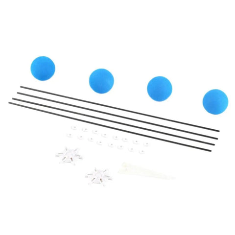 Aluminum RC Helicopter Landing Gear Kit For Stable Landings And Easy Training, 33cm Length, 40mm Ball Diameter, Blue components