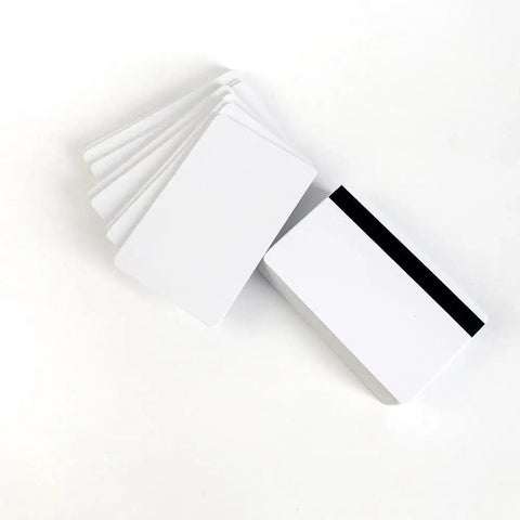 Kickass Straight Up CR80 Standard ID Badge Cards With Legit HiCo Magnetic Stripe 30 Mil Thick Blank PVC Credit Card Size Photo Printable For Smart Readers And Writers Super Smooth No Fuss 10 Pack