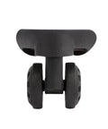 Heavy Duty Silent Luggage Replacement Wheels With 360 Degree Swivel Casters Glides Hella Smooth Dual Bearing Suitcase Rollers from the front.
