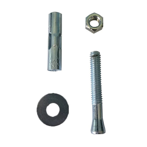Concrete Sleeve Anchor 3/8 Inch By 1 7/8 Inch Hex Nut Head Zinc Plated For Concrete Fastening disassembled view
