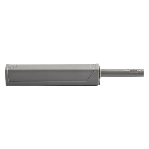 Push To Open Drawer Door Catch With Magnetic Tip Latch Soft Close And Touch Release For Cabinets Wardrobes Cupboards And Camper Storage Solutions Long Lasting ABS Gray Finish shown side view