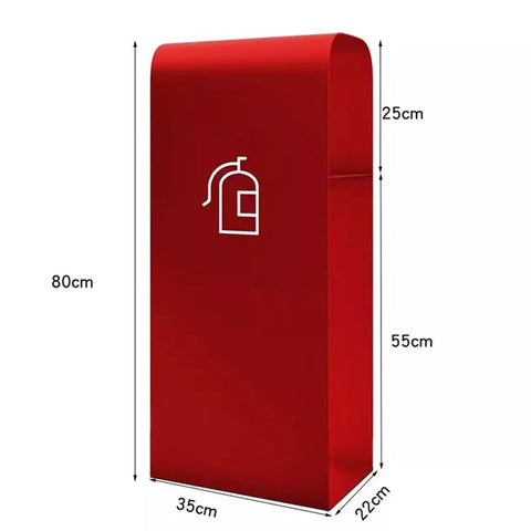 Heavy Duty Steel Fire Extinguisher Cabinet Double Storage Compartment Tough As Nails Weather Resistant Emergency Box Top Shelf Black Industrial Grade Quick Access Hub