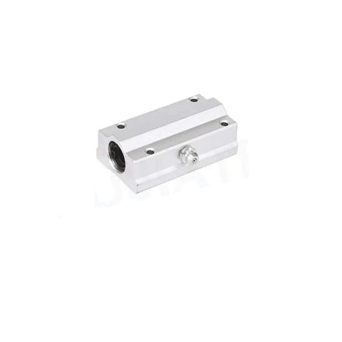 Top Shelf Linear Motion Ball Bearing Slide Block Bushing Fits 8 Millimeter Shafts, aluminum housing, smooth action for CNC and 3D printers.