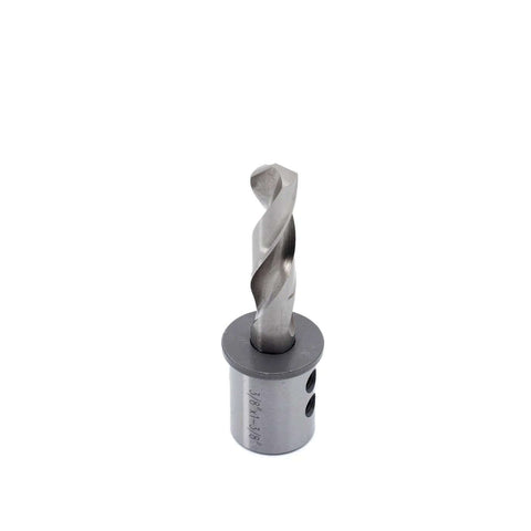Oscarbide annular cutter with 3/4 in Weldon shank for magnetic drill press, 3/8 in cutting diameter, 1-3/8 in depth
