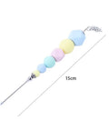 Premium Color Coded Scriber Needle For Sugar Craft And Cake Decorating Icing Pin measures 15cm with colorful bead grip.