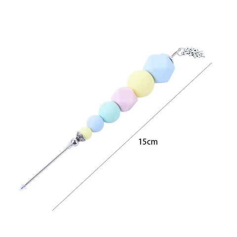 Premium Color Coded Scriber Needle For Sugar Craft And Cake Decorating Icing Pin measures 15cm with colorful bead grip.