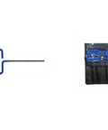 Heavy Duty T Handle Hex Key Set With Non Slip Rubber Grip For Tight Spots Includes Size 10mm Ball End Wrenches Essential Tool Kit For Cars And Mechanical Repair Jobs That Need A Durable Wrench To Get The Job Done Right. Blue T-handle hex key and storage bag