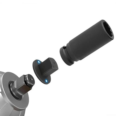Top Notch 4-Piece Low Profile Socket Adapter Kit With 1 To 3/4 Inch Drive Links Perfect For Quick Automotive Gear Swaps And Tough DIY Jobs That Need Serious Grit And Smooth Fits, black low profile magnetic socket adapter, exploded view