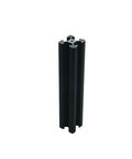 Rock Solid 2020 V Slot Aluminum Extrusion Profile For X Axis Linear Guide Rail 20 By 20 Millimeter 345 Millimeter Length, black, vertical view.