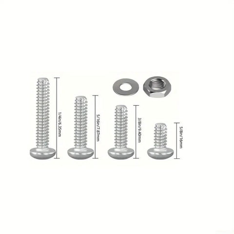 Top Shelf 710 Piece 304 Stainless Steel Fastener Kit with cross and round head screws and nuts in various sizes.