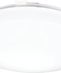 14 Inch Round LED Flush Mount Ceiling Light, Low Profile Modern Fixture With Dimmable 4000K Cool White, top view