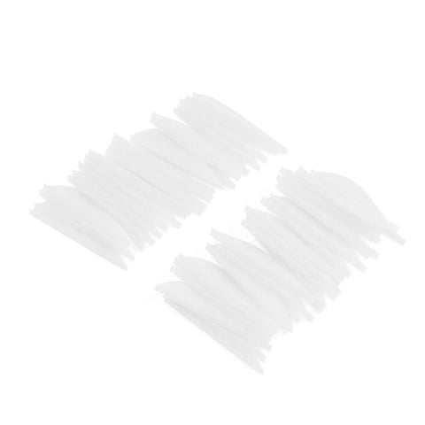 2 Inch TPU Arrow Vanes White Fletchings For DIY Arrows Archery Bow Pack Of 50 Lightweight Durable Plastic Vanes For Practice Target Shooting And Hunting