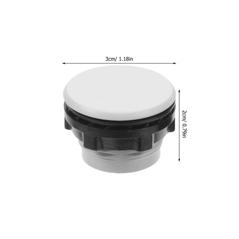 Heavy-Duty Plastic Push Button Switch Hole Plugs Pack 50, 3cm x 2cm white and black panel hole plug