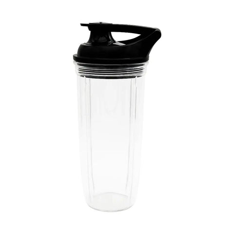 18oz cup with black to-go lid from the Replacement Square Pro Blender Blade Upgrade Kit With 18 and 24oz Cups And To Go Lid