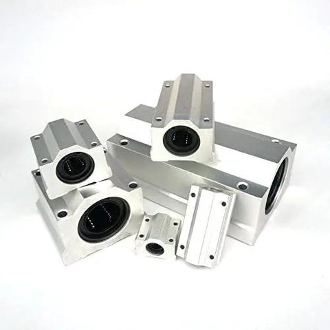 Rock Solid 10mm Long Linear Bearing Sleeve With Heavy Duty Ball Bearings For Dang Smooth CNC Rail Gliding And Precision Motion Control In Any Custom Machinist Build Project SCS10LUU 1 Piece, showing aluminum linear bearings.