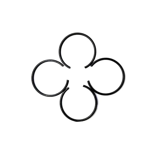 Heavy Duty 4mm Hole Retainer Circlips Made From Durable Spring Steel Snap Rings arranged in a circular pattern.