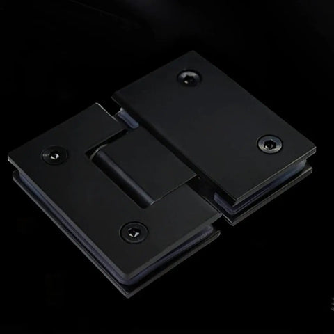 Stainless Steel Wall Mounted Black Glass Shower Door Hinge 180 Degree Hardware For Modern Bathrooms No Frills Heavy Duty