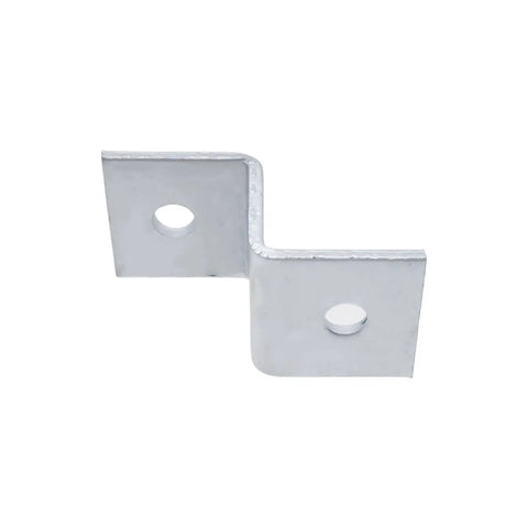 8 Pack Heavy Duty Z Brackets For 1.57 x 1.57 Inch Strut Channel 2 Hole Mounting, Thickened Electro Galvanized Steel, side view