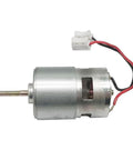 High Torque 21V DC Motor 120W For Power Tools Hand Drills And Lawn Mowers With Ball Bearings, silver metal body, electrical wires attached.