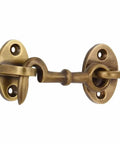 Set Of 2 Heavy Duty Brass Cabin Hooks With Two And Three Quarter Inch Latch For Cabin Doors Gates Windows Sash Locks Barn Doors And Latches
