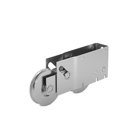 Patio Door Roller Tandem With One And A Half Inch Stainless Steel Wheels For Smooth Sliding Replacement Easy Install And Long Lasting Performance Stainless Steel Construction With Tapered Edges For Effortless Movement And Quiet Operation.