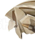 End mill, 1-1/2 in diameter, 3/4 in length of cut, HSS, 6-flute, center-cut