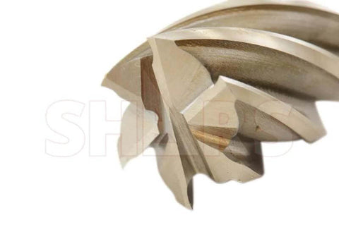 End mill, 1-1/2 in diameter, 3/4 in length of cut, HSS, 6-flute, center-cut