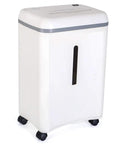 Super Micro Cut P5 Paper Shredder Crushes Eight Sheet Stacks Plastic Cards And Metal Staples As A No Fuss Daily Driver in white