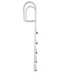 5 Step Stationary Dock Ladder With Beefy Aluminum Build 20 Inch Wide Marine Grade Dock Access For Boats Easy Flip Up Design And Quick Release Pin For Safe Boarding side view