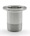 Front view of stainless steel external-thread sleeve pipe fitting with flange, 1/4–2 in, SS304/316