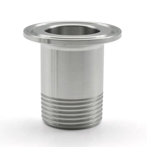 Front view of stainless steel external-thread sleeve pipe fitting with flange, 1/4–2 in, SS304/316
