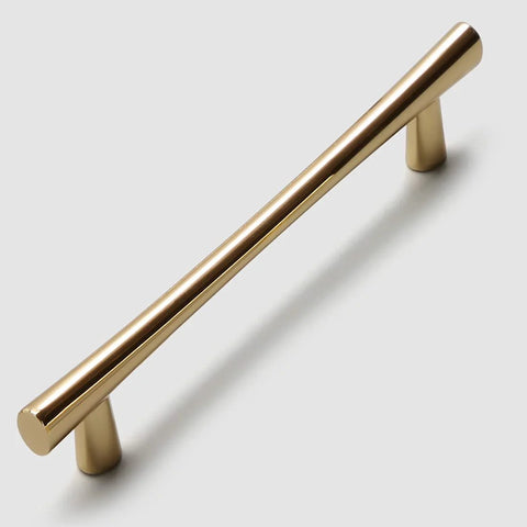 Polished Brass Cabinet Pulls 5 Pack With 5 Inch Hole Center For Kitchen Cabinets And Dresser Drawers Bright Gold Hardware Solid Zinc Alloy Build Durable Finish Includes Four Screws For 0.6 To 2.2 Inch Thick Cabinets 6.6 Inch Overall