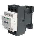 Built Tough Three Pole 30 Amp AC Contactor with 110 120V Coil, Normally Open and Normally Closed Contacts, black and white side view