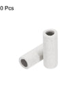 Two white ceramic insulated tubes for electrical wires, hollow cylindrical heat-insulation tubes, 0.27x0.39x1.2 in, pack of 30