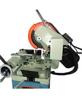 14 Inch Variable Speed Cold Saw With A Badass 3HP Direct Drive Motor For Smashing Through Steel Tubes With Zero Chatter And Precise 45 Degree Miter Cuts On Any Industrial Workspace, top view showing blade and controls.