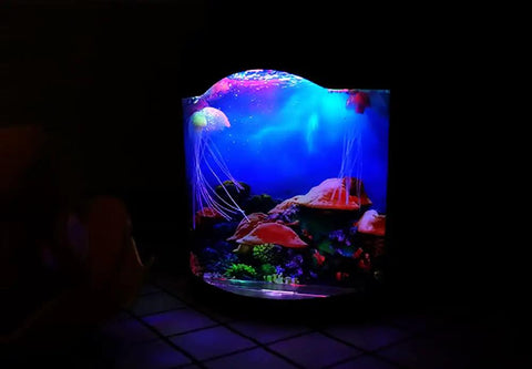 Jellyfish Lamps Chill LED Color Changing Mood Light For Living Room Bedroom Desk Ocean Aquarium Night Light With Floating Jellyfish