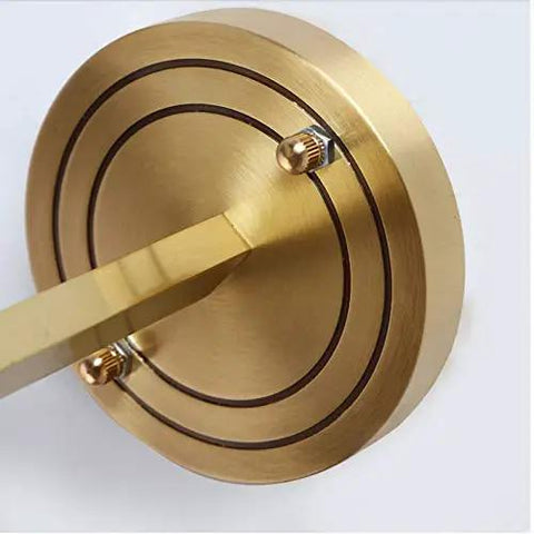 Modern Copper Crystal Wall Sconce Straight Up Stunning For Living Room And Bedroom Top Tier Bedside Lamps With Glare Free Hand Cut Shades, close up view of round brass mounting plate.